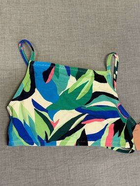 Blue and Green Bikini Top
